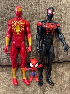 Marvel Spider-Man Figures Lot Miles Morales Hasbro & Titan Hero Action Figures